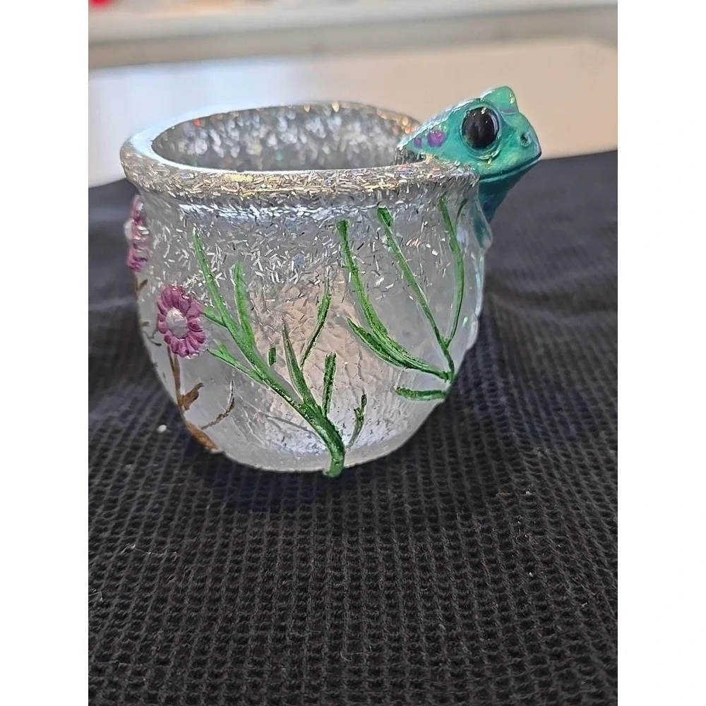 Resin Handmade Frog Flower Pot Decoration Gift‎ Plants. 681